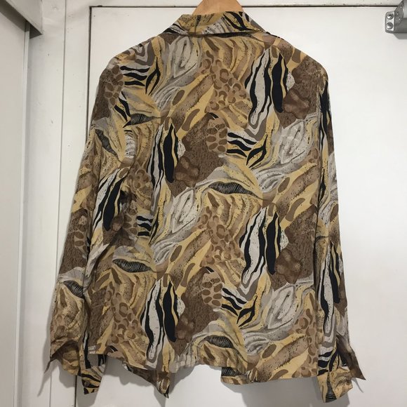 VINTAGE ANNA & FRANK SILK BLOUSE SIZE M - Picture 3 of 5